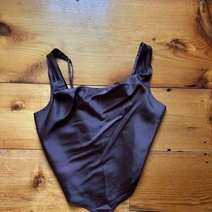 Abercrombie & Fitch Chocolate Satin Top